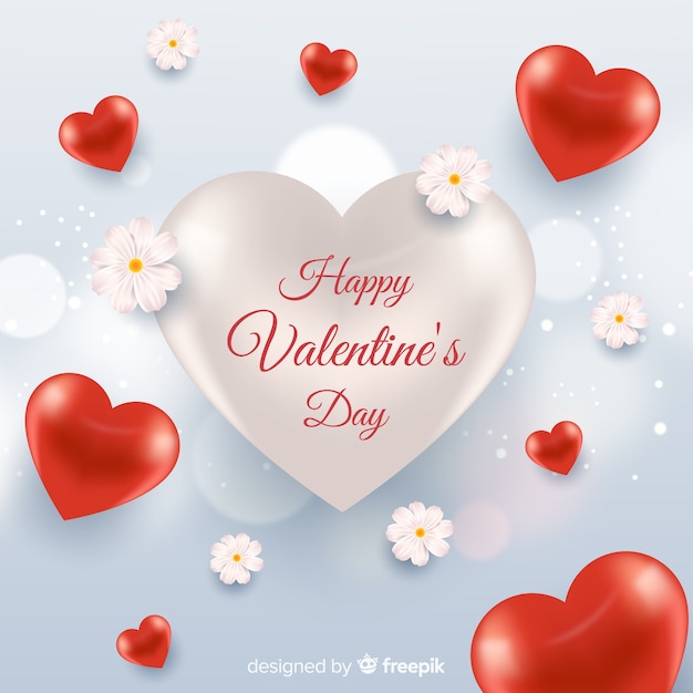 Free vector realistic valentine's day background