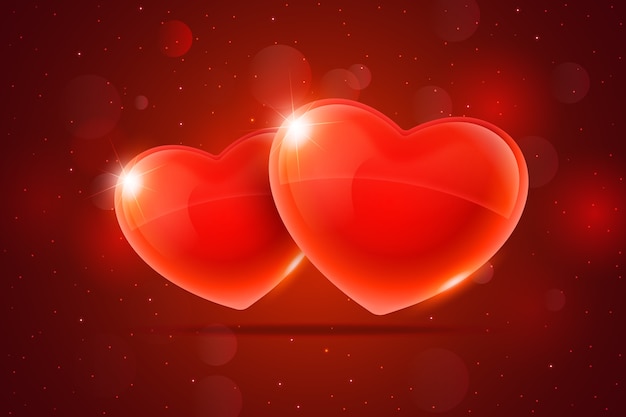 Free vector realistic valentine's day background