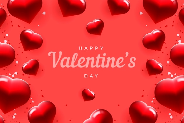 Free vector realistic valentine's day background