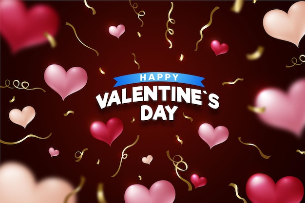 Free vector realistic valentine's day background