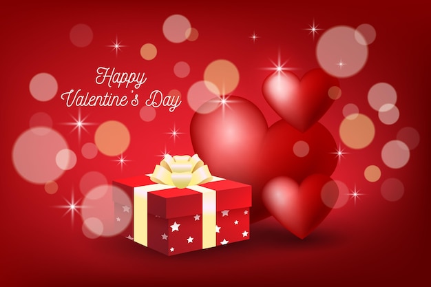 Free vector realistic valentine's day background