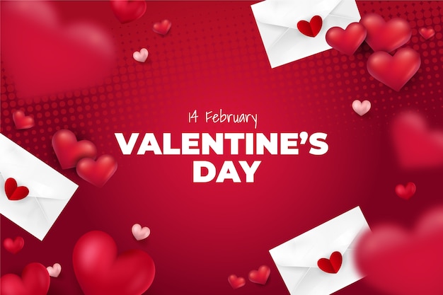 Free vector realistic valentine's day background