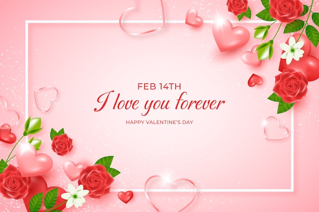 Free vector realistic valentine's day background