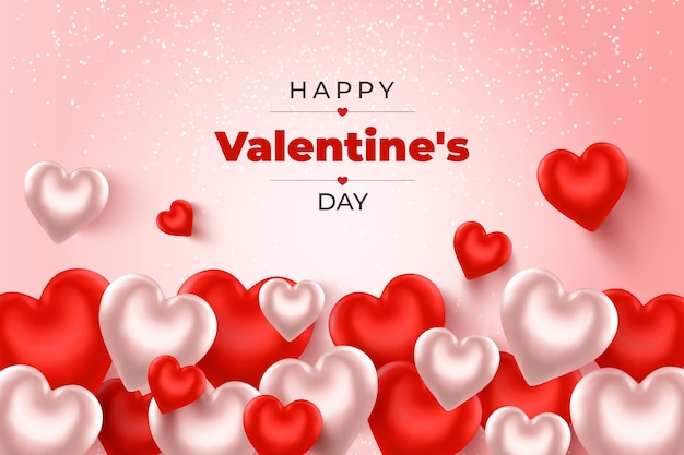 Free vector realistic valentine's day background