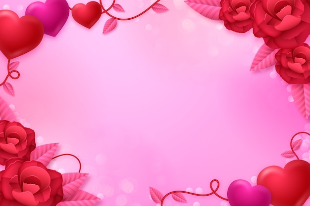 Free vector realistic valentine's day background