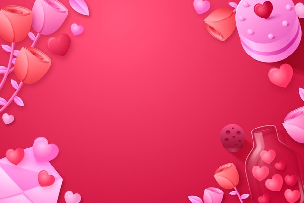 Realistic valentine's day background