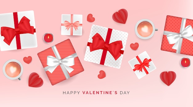 Free vector realistic valentine's day background