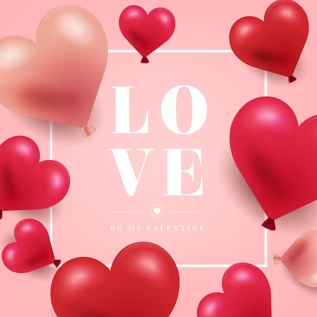 Realistic valentine's day background