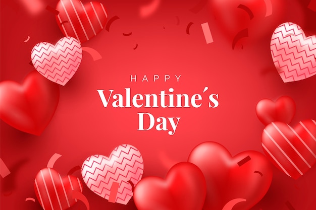 Free vector realistic valentine's day background