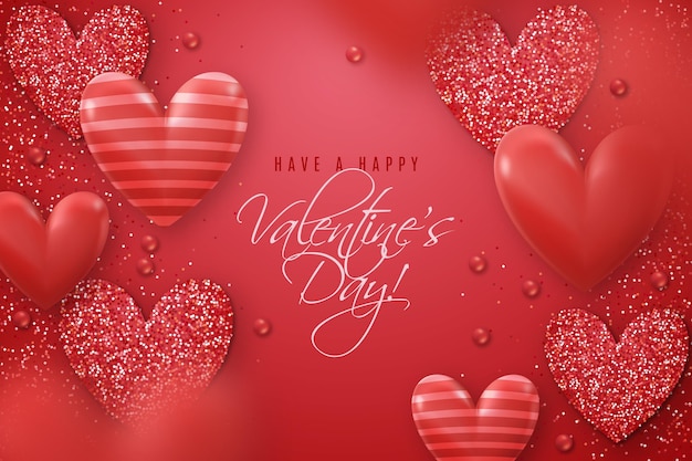 Realistic valentine's day background