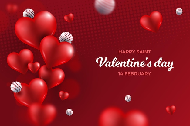 Free vector realistic valentine's day background