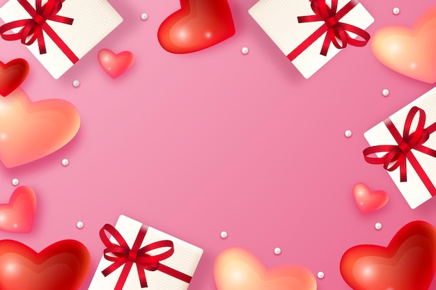 Free vector realistic valentine's day background