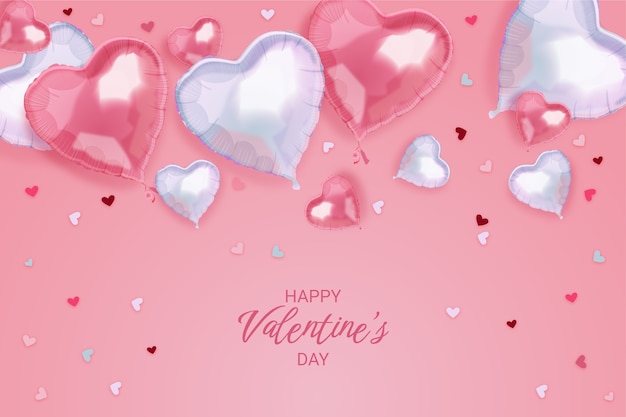 Free vector realistic valentine's day background