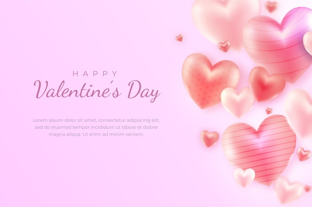 Realistic valentine's day background