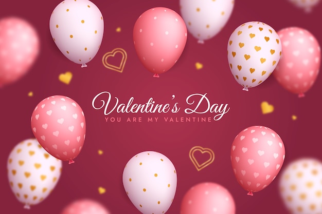 Free vector realistic valentine's day background