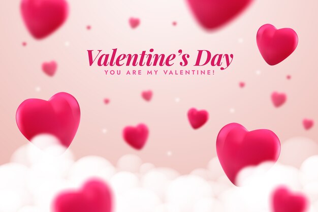 Realistic valentine's day background