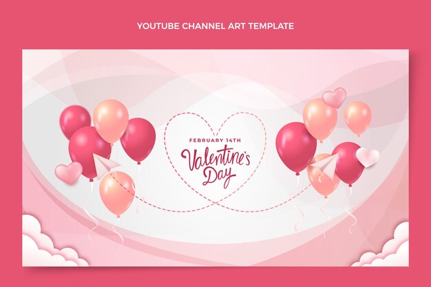 Realistic valentine's day youtube channel art