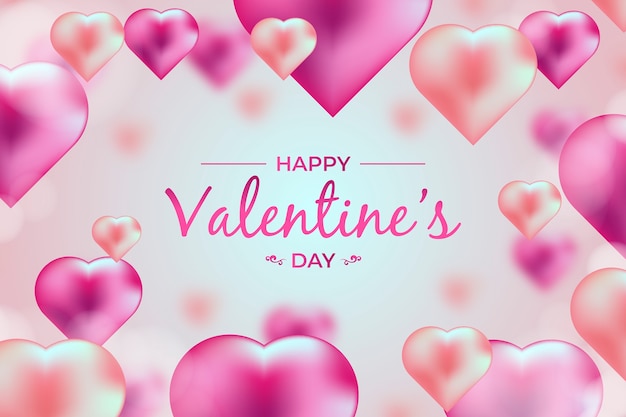 Free vector realistic valentines day background concept