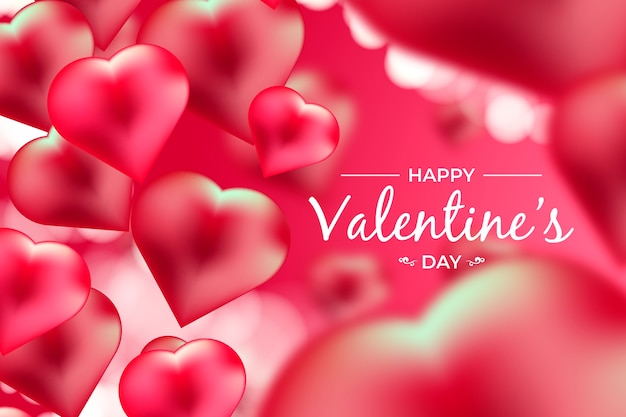 Free vector realistic valentines day background concept