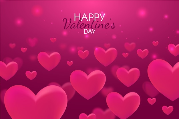 Free vector realistic valentines day background concept