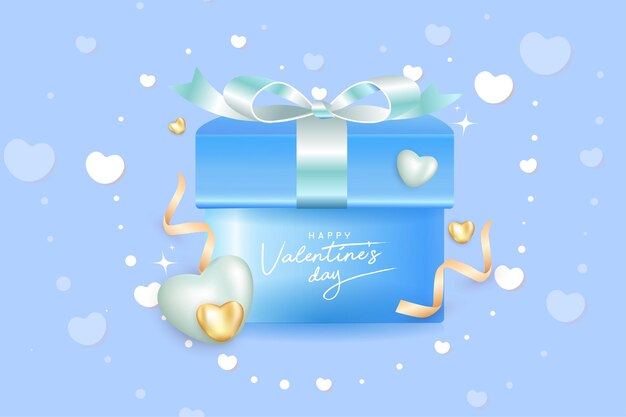 Realistic valentines day background promo sale