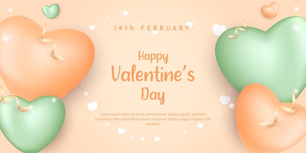 Realistic valentines day background promo sale