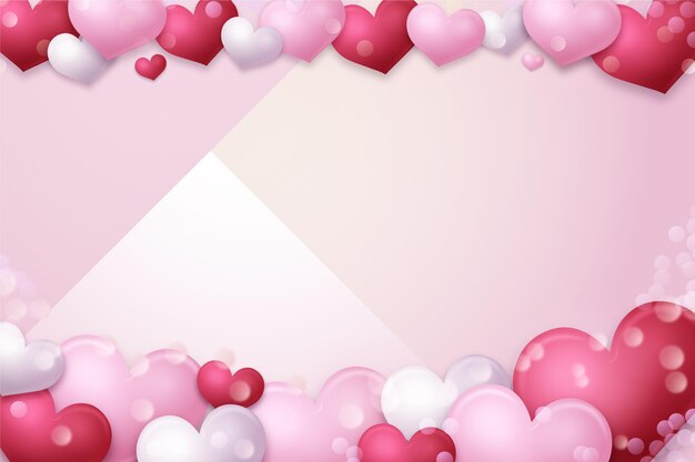 Realistic valentines day background