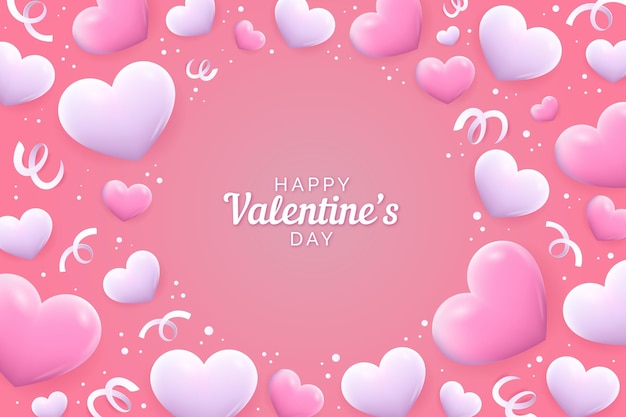 Realistic valentines day background