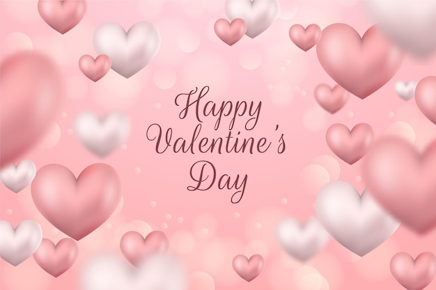 Realistic valentines day background