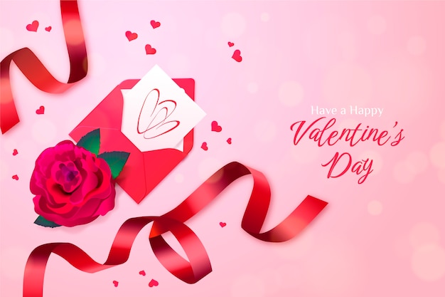 Free vector realistic valentines day background