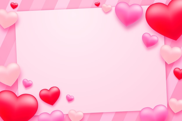 Realistic valentines day background