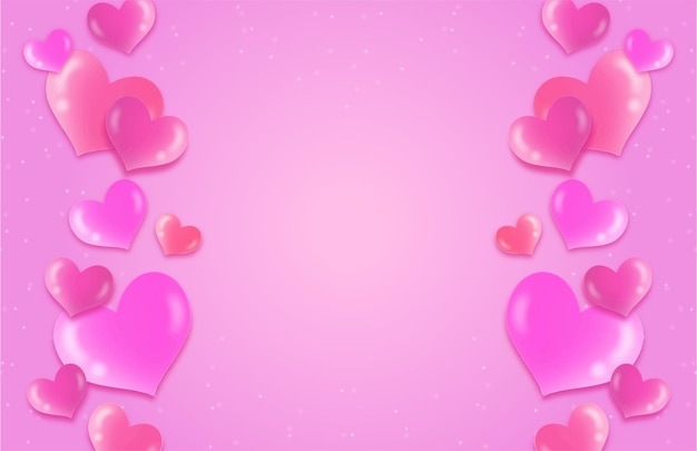 Realistic valentines day background