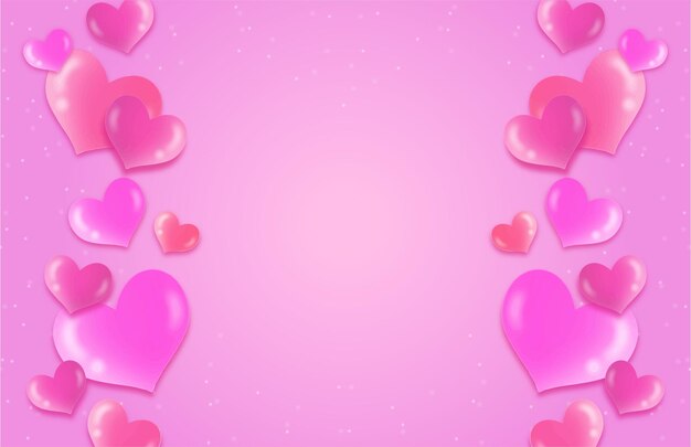 Realistic valentines day background