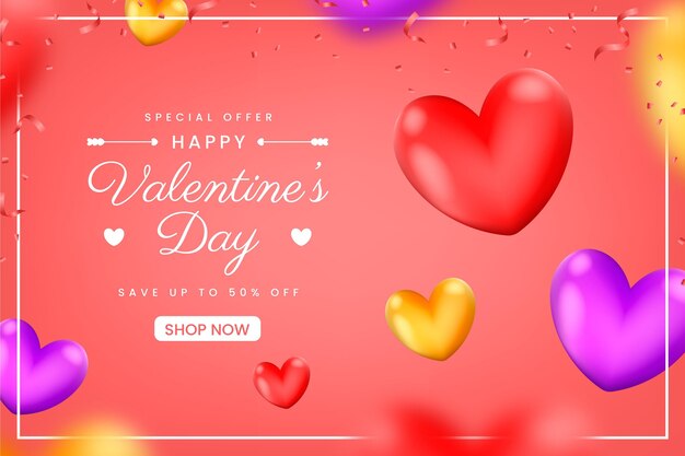 Realistic valentines day sale