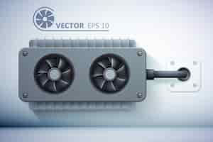 Free vector realistic ventilation template