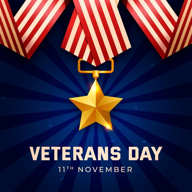 realistic veterans day concept