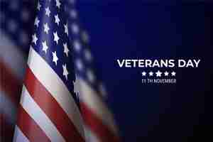 Free vector realistic veterans day concept