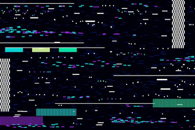 Бесплатное векторное изображение Реалистичный фон с эффектом vhs