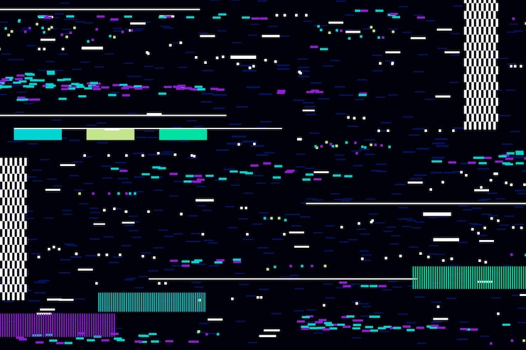 Free Vector realistic vhs effect background