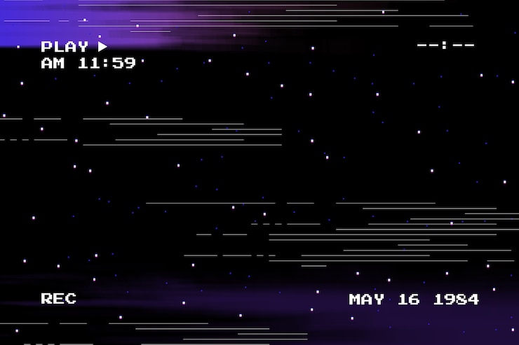 Бесплатный Вектор реалистичный фон с эффектом vhs
