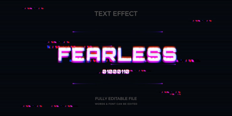 Free Vector realistic vhs text effect