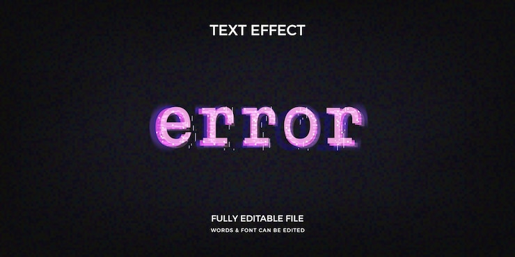 Free Vector realistic vhs text effect