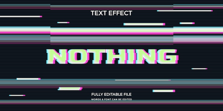 Free Vector realistic vhs text effect