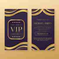 Free vector realistic vip invitation card template