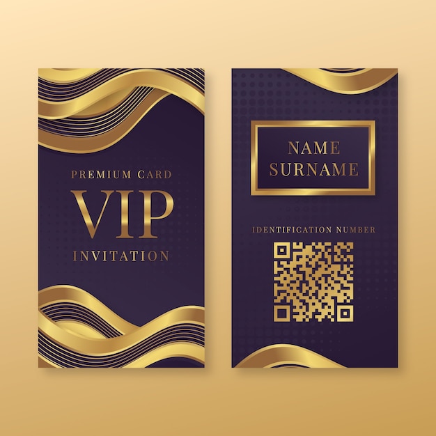 Free vector realistic vip invitation card template