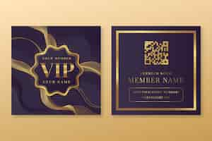 Free vector realistic vip invitation card template