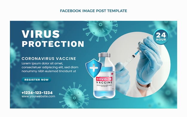 현실적인 바이러스 보호 페이스북 게시물