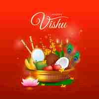 Free vector realistic vishu illustration