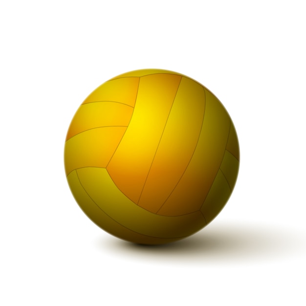 Vettore gratuito icona realistica della sfera di pallavolo isolata