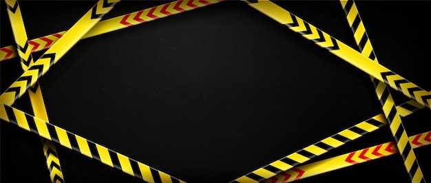 Free vector realistic warning tape background